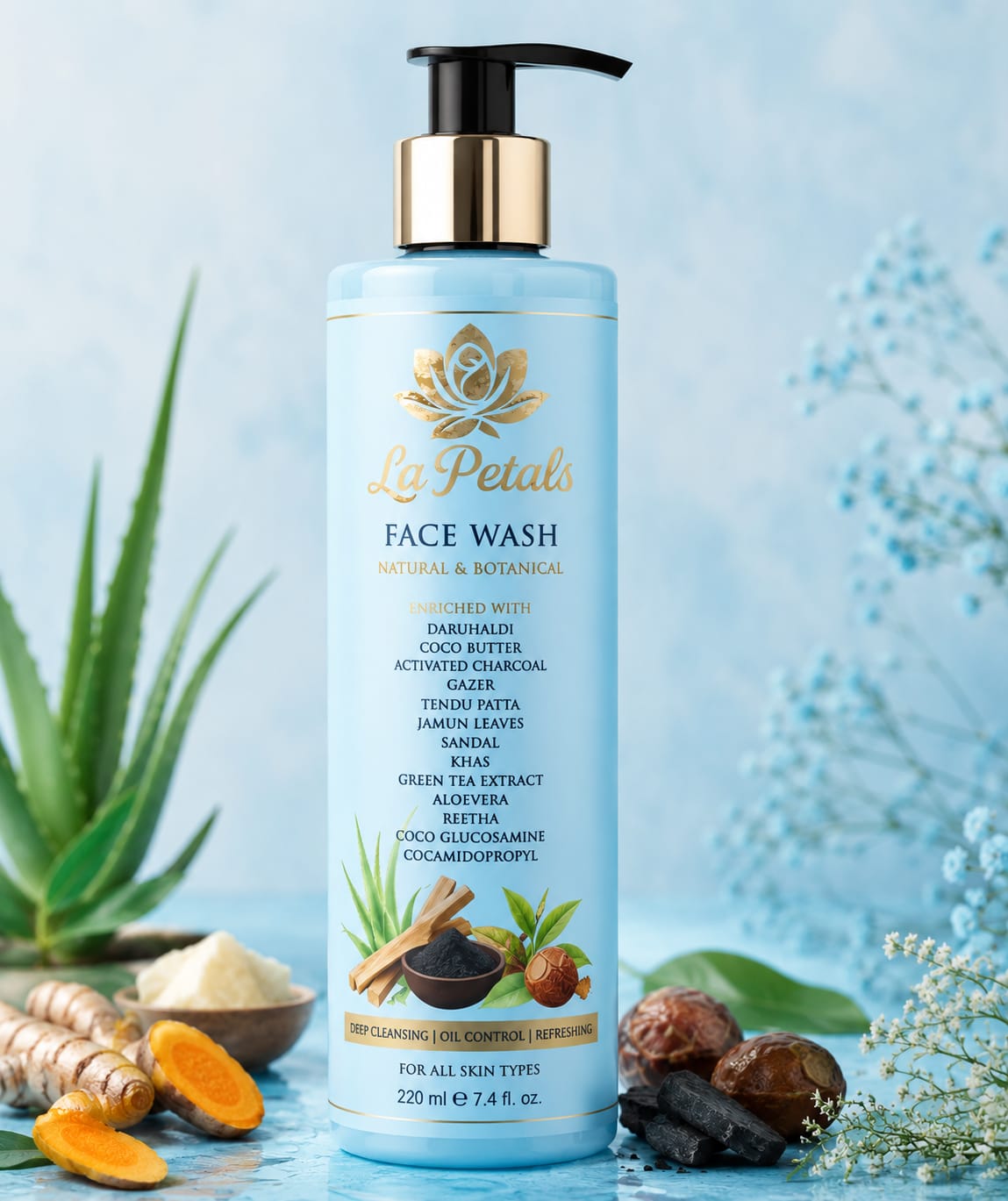La Petals Natural & Botanical Face Wash